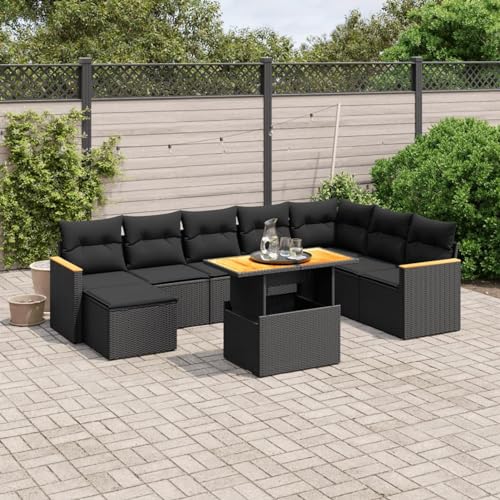 Amorsee Gartenlounge Groß XXL Verstellbare Tischplatte Lounge Möbel Outdoor Rattan Ecklounge Loungemöbel Set Gartensofa Garten Sofa Terrasse Gartenmöbel Set Terrassenmöbel Sitzgarnitur