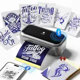 Phomemo TP31 Tattoo Drucker, Aufgerüstet Tragbarer Tattoo Stencil Drucker, Thermodrucker Tattoo Maschine mit 30pcs Transfer Papier, Mini Tattoo Drucker Bluetooth Kompatibel mit Smartphone und Tablet