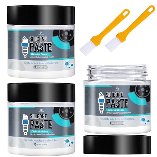 Silikonfett 170g, DecorRom Mehrzweckfett Schmierfett für Dichtungen, Autos, O-Ringe, Lager, Klares Silikon Fett Lagerfett, Armaturenfett für Batteriepol, Elektrische Anschlüsse, Gummipflege,Zündkerzen