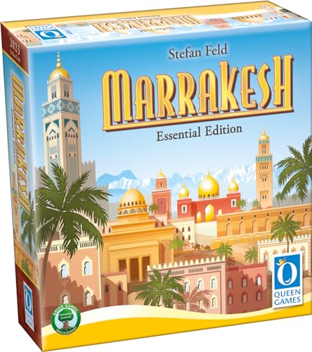 Queen Games | Atalia | Marrakesh Essential Edition | Goldener Diamant 2023 | Für 2 bis 4 Spieler | ab 14 Jahren | 90 bis 120 Minuten | Stretgisches Spiel von Stefan Feld