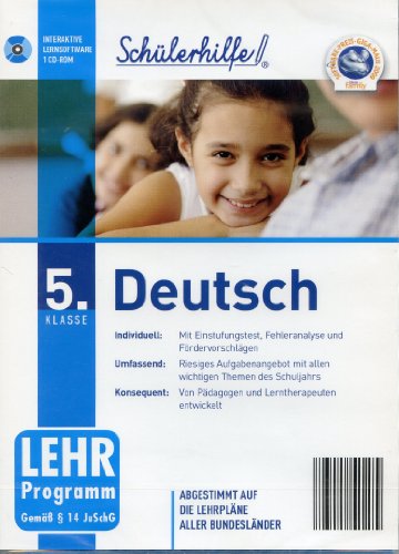 Schülerhilfe! ~ Deutsch ~ Klasse 5. ~ Die interaktive Lernsoftware für bessere Zeugnisnoten! ~ Abgestimmt auf die Lehrpläne aller Bundesländer [CD-ROM]