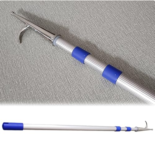 Bootshakenstange/ Bootshaken 1 2 3 4er-Pack Bootshakenstange aus Aluminium, 120 200 300 500 600 cm Teleskopstangenhaken für die Schubstange von Schiffsyachten, verstellbare Andockstangen(1 pcs,500cm (