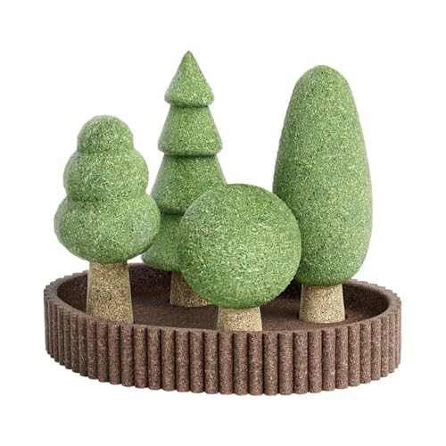 Zuasdvnk Kleintier Spielzeug | 5X Dschungel-Motive Nagetierspielzeug Zum,Naturnahe Gehegedekoration, Zahnpflege & Spielzeug Für Kaninchen, Chinchillas, Eichhörnchen Und Rennmäuse