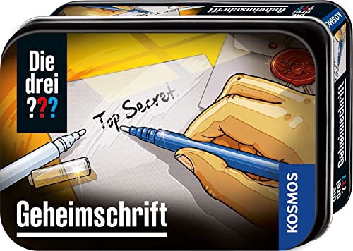 Die drei ??? Geheimschrift von KOSMOS, Detektiv Gadget, Detektiv-Spielzeug, Agenten-Ausrüstung für Kinder ab 8 Jahre, Die drei Fragezeichen Spielzeug, Detektiv Ausrüstung, Detektivset