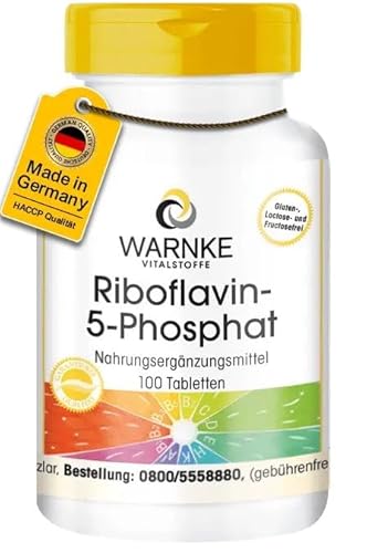 Riboflavin-5-Phosphat - Vitamin B2-100 Tabletten - vegan - aktives Riboflavin | Warnke Vitalstoffe - Deutsche Apothekenqualität