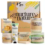 Nurture by Nature, Entspannung & Uplift, Verwöhnkörbe für Frauen, Spa-Badeset, Badesalz, Aromatherapie, Seife, Badekugeln, Kerze & mehr, Geburtstagsgeschenk