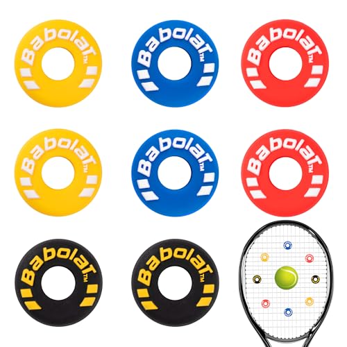 QH-Shop Tennisschläger Stoßdämpfer Silikon Vibration Damper Letter Tennisschläger Vibrationsdämpfer Tennisschläger Zubehör Für Badmintonschläger Squashschläger Tennisspieler 8 Stück