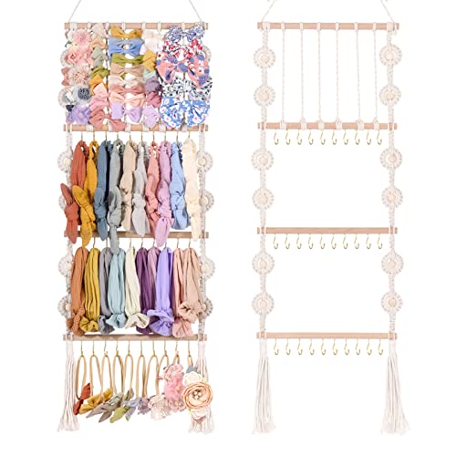 Stirnbandhalter Schleifen Organizer für Mädchen Haarschleifen Halter Baby Stirnband Haarschmuck Organizer für Babys Schleife Aufhänger Aufbewahrung für Mädchen Haarschleifen Rack für Mädchenzimmer