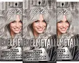 Got2B Schwarzkopf Edelmetall M70 Moon Metallic Silver Level 3 Booster für kühle, Booster für kühle, 3 x 149 ml