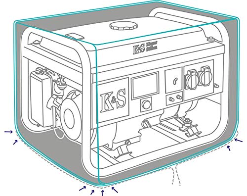 Könner & Söhnen KS Cover 10 - Wasserdichte, staubdichte und robuste schützende Polyester Abdeckung zum Schutz des Generators