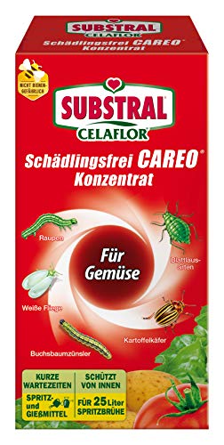 Substral Celaflor Schädlingsfrei Careo Konzentrat Gemüse, gegen Blattläuse, Weiße Fliege, Buchsbaumzünsler, 250ml