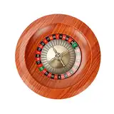 MAYJAI Hölzernes Roulette-Rad, 12-Zoll-Deluxe-Roulette-Räder aus Holz, Hochglänzende Roulette-Rad-Plattenspieler-Tischspiele für Roulette-Tische