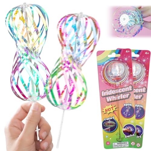 VEQENIFY Rainbow Twirler 2 Stück Rainbow Spinner Magic Rainbow Spinner Regenbogen-Twirler Regenbogen-Wirbel Regenbogen-Spinner für Partys, Festivals und Kinder Erwachsene Coole Tanzrequisite