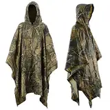 Infreecs Regenjacke Regenponcho Wasserdichter, 3 in 1 Zelt Campingdecke Regenjacken, Unisex Wiederverwendbar Regencape, Atmungsaktiver Regenmantel mit Kapuze für Picknick Jagd Camping Wandern