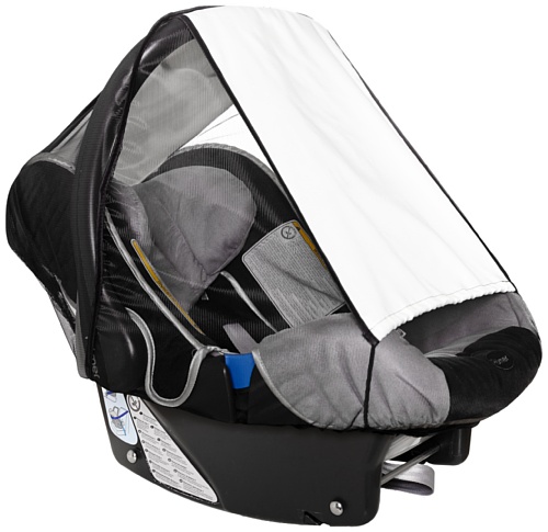 sunnybaby 11186 - Universal Sonnenschutz für Babyschale, Sonnendach mit Insektenschutz | UV Schutz UPF 50+ | vielseitig verstellbar | mit Eingriff - Farbe: NATUR | Qualität: MADE in GERMANY