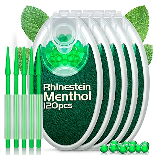 Rhinestein Menthol Kugeln 600er Aroma Kapseln mit Filterstab Aromatische Perlen Kugel Kapsel Flavor Ball mit DIY Zigarette Klickfilter (Menthol, 600)