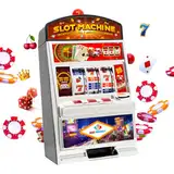 Mad Monkey Slot Machine Spardose XL, Spardose im Spielautomaten-Design mit Licht und Sound, Geldspielautomat mit Lichtern, Münzautomat für Kinder und Erwachsene, Casino Automat für echtes Geld