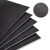 Kalolary Kohlefaserplatte Kohlefaser Platte, 100% 3K Glatte Oberfläche Karbon Carbonfaserplatten für handgefertigte DIY Geldbörsen Modellteil Reparaturplatte (Leinwandbindung, 240 * 240 * 2mm)