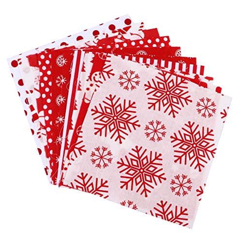 BELLIFFY 50-teiliges Weihnachts-Quilt-Material-Set Stoffvielfalt Muster Für Kissen Taschen Dekoratives Nähen