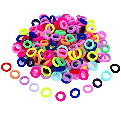 Aeromdale Handtuchring elastisches Haarband Stirnband 100 Stück Mehrfarbig Mini Mädchen Baby Baby Weicher Gummi Fingerring Haar Styling Werkzeug