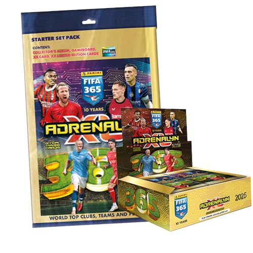 FIFA 365 Adrenalyn XL 2025 Trading Cards (1 Display + 1 Starter)