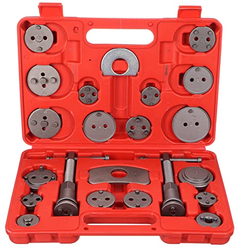 SIXTOL Brake Set 22 Bremskolbenrücksteller Set | 22tlg | Kunststoffkoffer | Rückstellwerkzeug zum des Bremskolben | Bremssattel Kolben Wind Zurück Tool Kit | KFZ Werkzeug | Bremse Instandsetzung