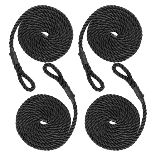 4 Stück Boot Fenderleine, Boot Festmacherleine, Festmacher Seil für Boote Dock, Bungee Dock Line, PP-Material, Kann für Eine Vielzahl von Booten und Anderen Wassersportarten Verwendet Werden