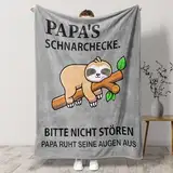 KAAYEE Vatertagsgeschenk für Papa, Kuscheldecke Geschenke für Papa zum Vatertag Geburtstag Valentinstag Weihnachten, Geburtstagsgeschenk für Vater Männer von Tochter Sohn 1.3 * 1.5 M Decke