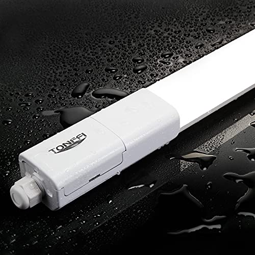 TONFFI Feuchtraumleuchte LED 115cm, 36W 4100LM LED Deckenleuchte Röhre, Verknüpfbar Wannenleuchte Werkstattlampe Kellerlampe IP65 Wasserfest für Lager Garage Feuchtraum Lampe, Neutralweiß 4000K