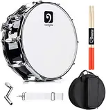 Vangoa Snare Drum 14 Zoll Ahornholz Cavity Kleine Trommel Akustik Schlagzeug Snaredrums mit Snare Drähten, Tragetasche, Übungspad, Drumsticks, Stimmschlüssel, Gurt