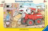 Ravensburger Kinderpuzzle - 06359 Mein Bagger - Rahmenpuzzle für Kinder ab 3 Jahren, mit 15 Teilen