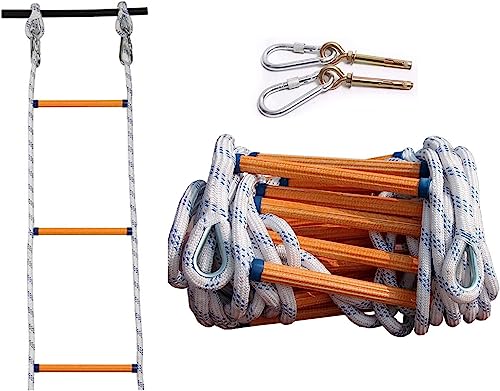 Weiche Leiter, Seilleiter, Feuerleiter, Zuhause, Notfall, Feuerleiter, Outdoor, Nylon-Seilleiter, Kletterprojekt, Outdoor-Training, Seilleiter (10 m)