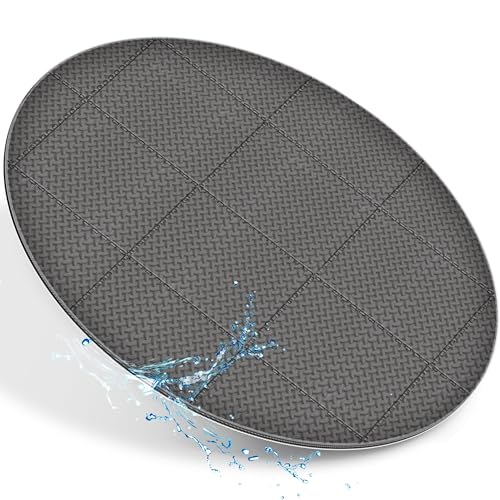 tillvex® Whirlpool Unterlage rund 196cm | Bodenmatte Poolunterlage Matte für Outdoor Whirlpools | Thermo Bodenschutzmatte Pool Untergrund | Bodenschutz Bodenplatte schützt & isoliert (Grau)