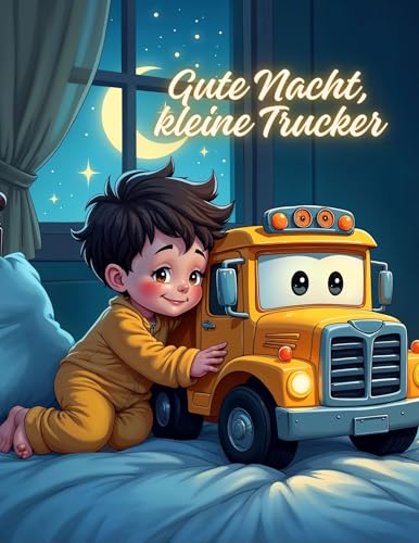Gute Nacht, kleine Trucker: Gute-Nacht-Geschichten, Eine beruhigende Gute-Nacht-Geschichte, in der sich junge Lkw-Fahrer und ihre treuen Lastwagen eine gute Nacht wünschen