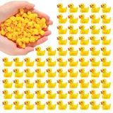 Halinuia 100 Stück Mini Harz Enten, Mini Enten Mini Resin Duck Kleine Figuren Mini Enten Figuren Kleine Enten Miniatur Figuren Niedliche Ente Dekoration für DIY Aquarium Garten Landschaft Puppenhäuser