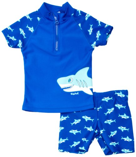 Playshoes zweiteilig Schwimmshirt Badeshorts Badebekleidung Unisex Kinder,Hai,74-80