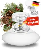 Raumhero® Saugnapf mit Gewinde (Starke Haftkraft) Glas Saugnäpfe mit transparenter Rändelmutter Ø30mm - 100% Made in Germany - Saugknöpfen, Saugknopf, Saugnapf schraubbar, Saugnoppen (4)