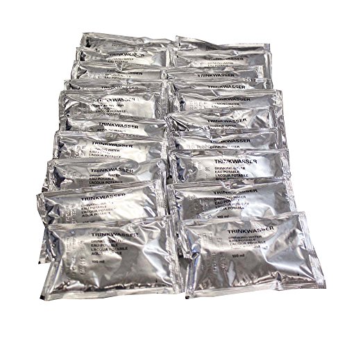 20 x 100 ml Notfall Trinkwasser Reserve, 2 Liter Gesamtvolumen (3,8 / Liter)