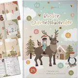 Lebenskompass® Adventskalender Buch für Kinder mit 24 Türchen - achtsames Adventsbuch zum Genießen der Vorweihnachtszeit - Geschenk für Kinder - mit tollen Rezepten, Ausmalbildern (Kinder)