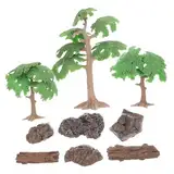 MERRYHAPY 1 Satz Sandtisch Urwald Miniatures modellbäume Statisches Steinmodell Feenfiguren Steinverzierung scheibengardinen Modelle gartenlandschaft dekor simulierte Baumstumpffigur Harz