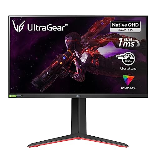 LG Electronics 27GP850P-B Ultragear™ Gaming Monitor 27'' (68cm), QHD, Nano IPS, HDR400, 1ms GtG, Min. 60 Hz, NVIDIA G-Sync™, AMD FreeSync™- Schwarz