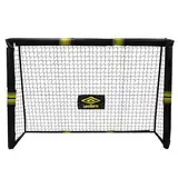 Umbro Fußballtor - Fussballtor 240 x 160 x 8 cm - Fußball Tor - Fussballtore für Garten Kinder und Erwachsene - Fussball Trainingszubehör für Innen und Außen - Metall - Schwarz/Gelb