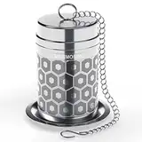 Reinmoson Edelstahl Teesieb für losen Tee – 3,8 x 5,6 cm Teeei mit extra feinem Netz, 304 Edelstahl Teekugeln – Tee sieb für Tasse fein für Schwarztee, Rooibos, Kräutertee u.v.m.