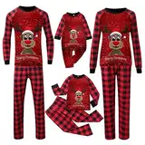 Passende Weihnachtspyjamas für die Familie Passende Pyjamas für die Familie Weihnachtspyjama-Sets Feiertagsnachtwäsche(A435 Wine,A11)