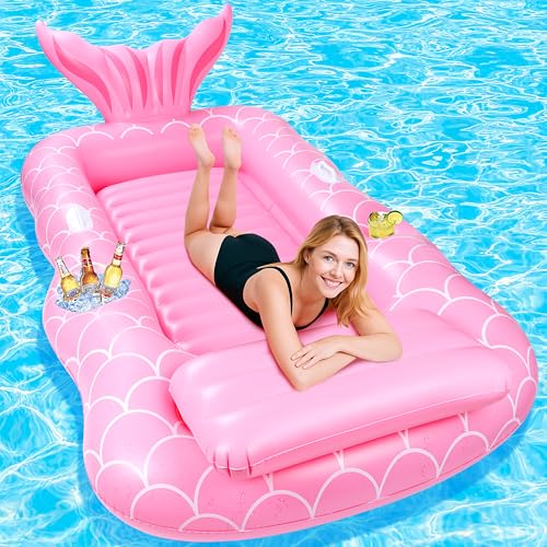 Herefun Große Luftmatratze Pool, Wasser Hängematte Luftmatratze, Erwachsene Tanning Pool, Aufblasbarer Sonnenpool, Aufblasbare Wasserhängematte Kinder und Erwachsene, Wasserhängematte für Sommer Pool