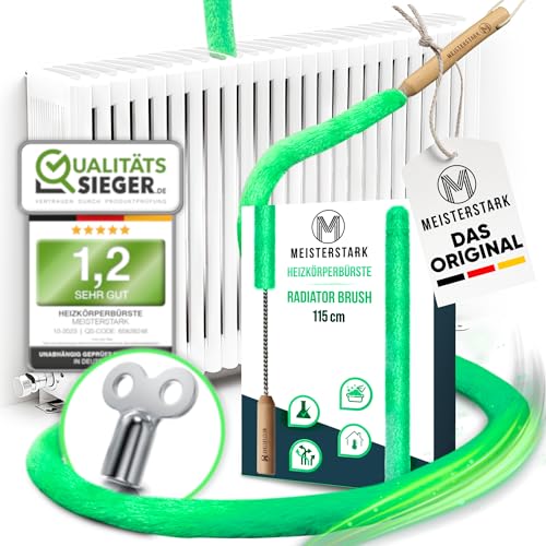 DIE ORIGINAL Heizungsbürste [NOTE 1,2] - Heizkosten sparen mit Heizkörperbürste - Heizkörper Reinigungsbürste verbessert das Raumklima - Heizungsreinigungsbürste, Heizungsreiniger Bürste für Heizungen