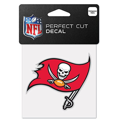 Wincraft NFL Tampa Bay Buccaneers 63095014 Farbaufkleber, perfekt geschnitten, 10,2 x 10,2 cm, Schwarz