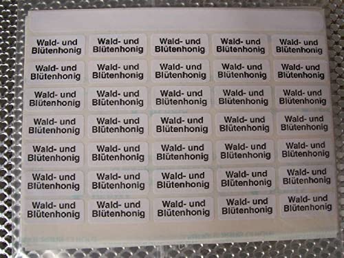 5X 105 St. Sorten-Etiketten -Wald + Blütenhonig- (15 x35stk) Honigetikett Imker Imkerei (0,03€/STK) Honigglasetiketten Honigetiketten