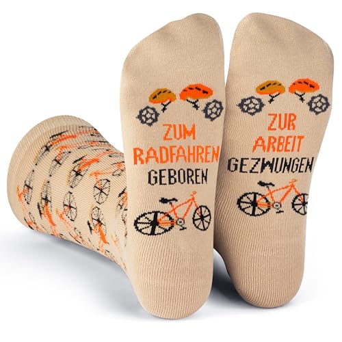 Lavley Ich würde lieber Socken lustiges Geschenk für Männer und Frauen (Zum Radfahren Geboren)