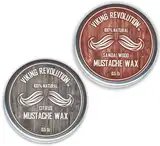 Viking Revolution Schnurrbart Wachs, 2er-Pack - Bart- & Moustache Wax für Männer - Starker Halt Hilft beim Bändigen & Stylen (Zitrus & Sandelholz, 2er-Pack)